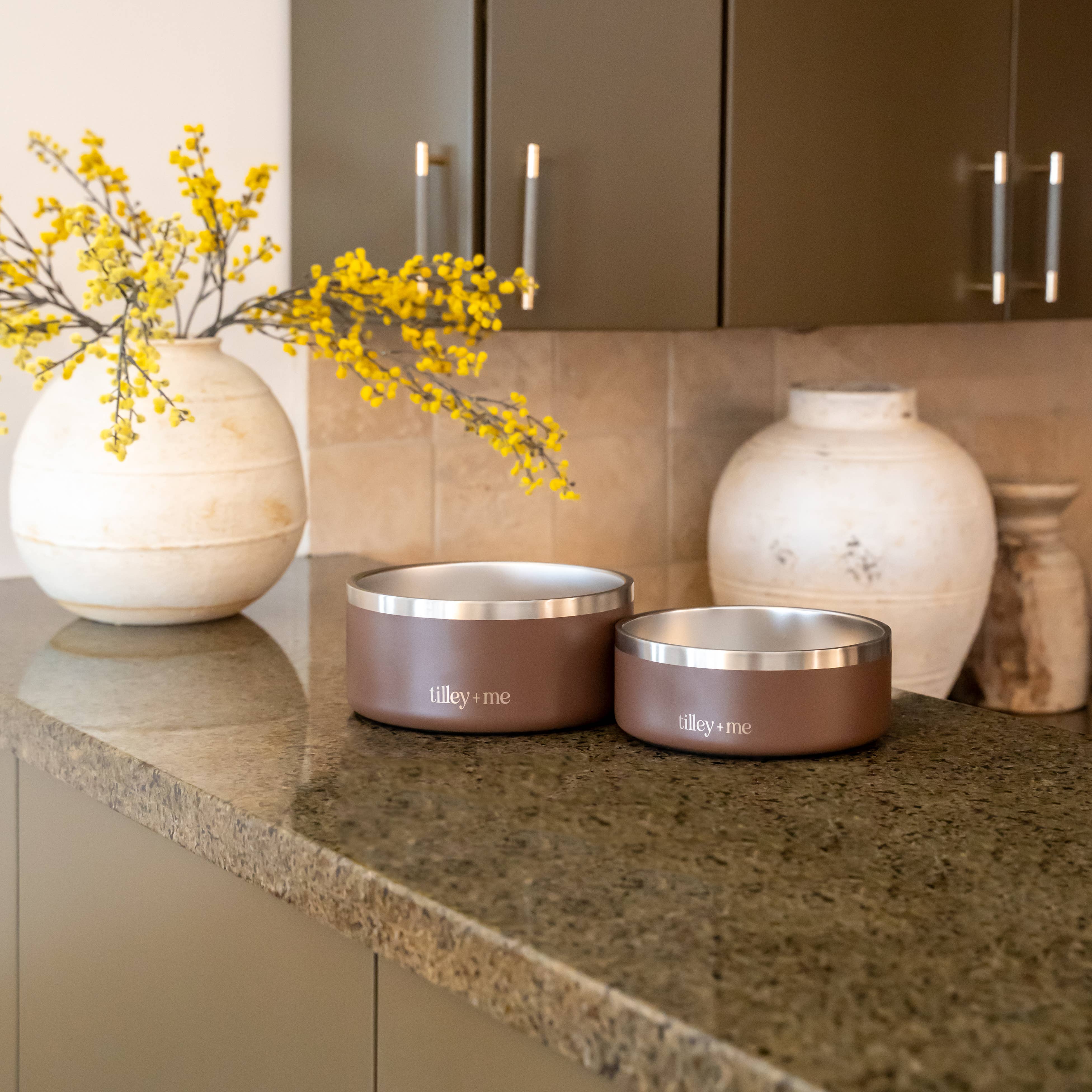 Tilley + Me - Wholesale Pet Bowl - Cat/Dog - Stainless Steel Pet Food + Water Bowl | 32oz and 64oz1