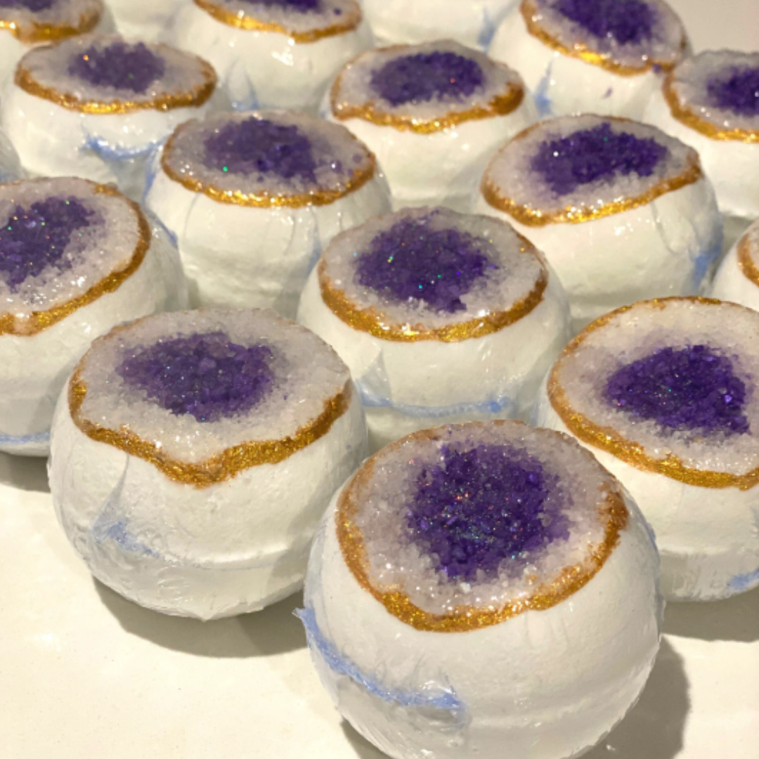 SNB Luxury Bath Products - Wholesale Bath bomb/fizz - Pick Your Color & Scent | Assorted Geode Bath Bombs | 4oz 2