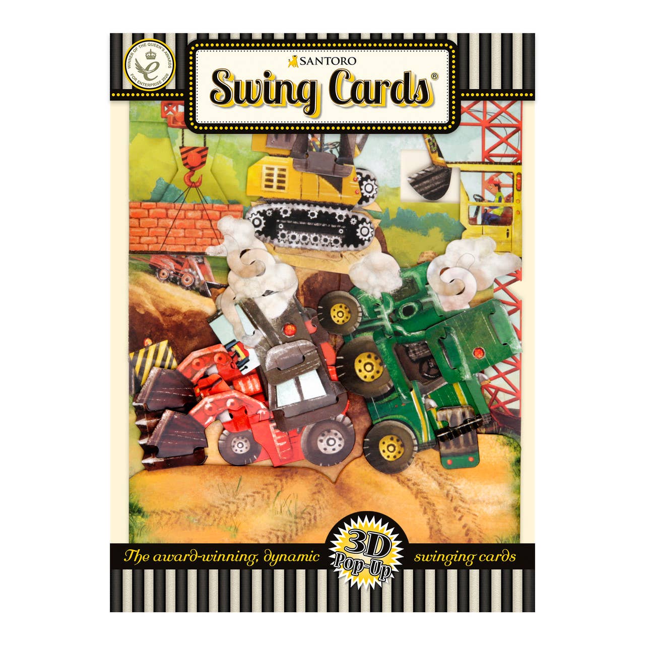 Santoro London - Wholesale Everyday Greeting Card - SC171 – Swing Cards - Tractors And Diggers5