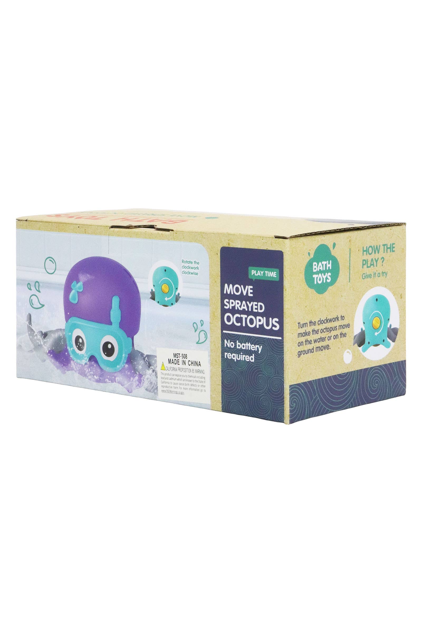 ASSORTED Octopus Wind-up Swimming Crawling Baby Bath Toy for wholesale on Faire18