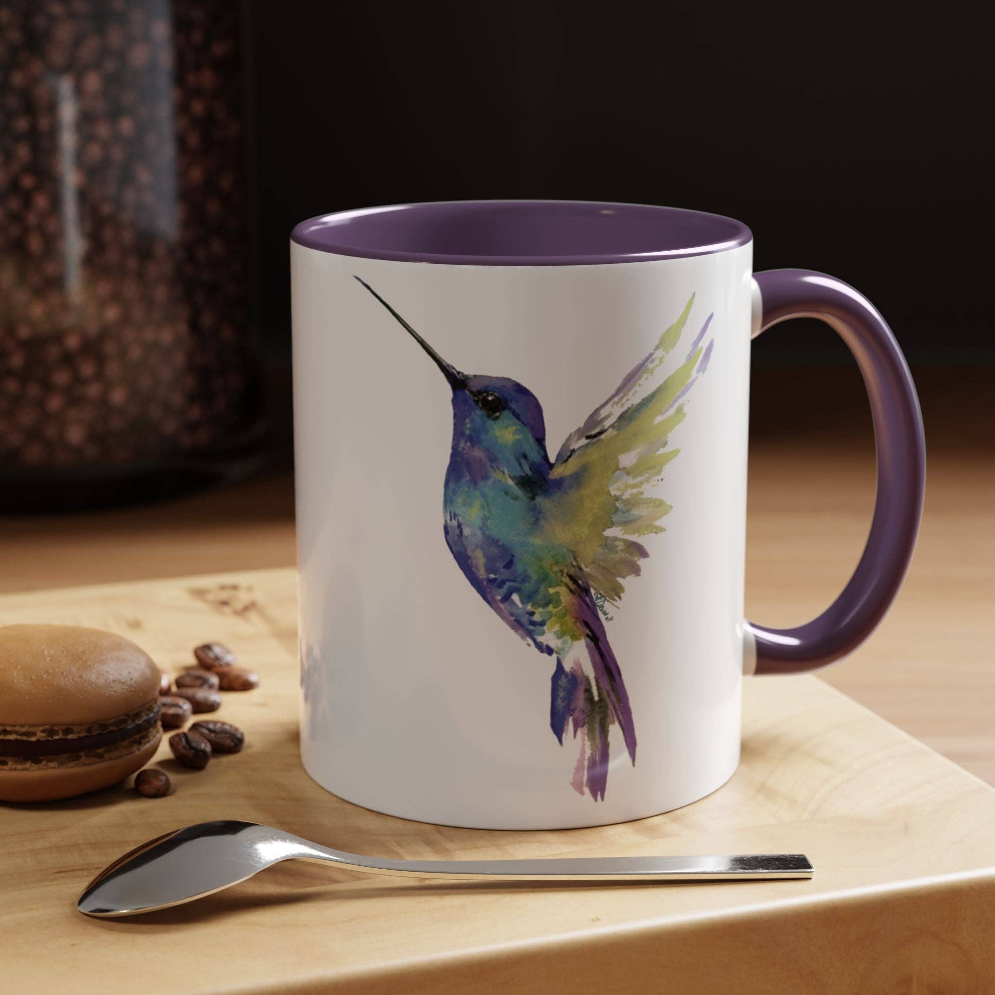 Blue Cava - Wholesale Coffee Mug - Hummingbird Two Tone Ceramic Mug - 11oz & 15oz39