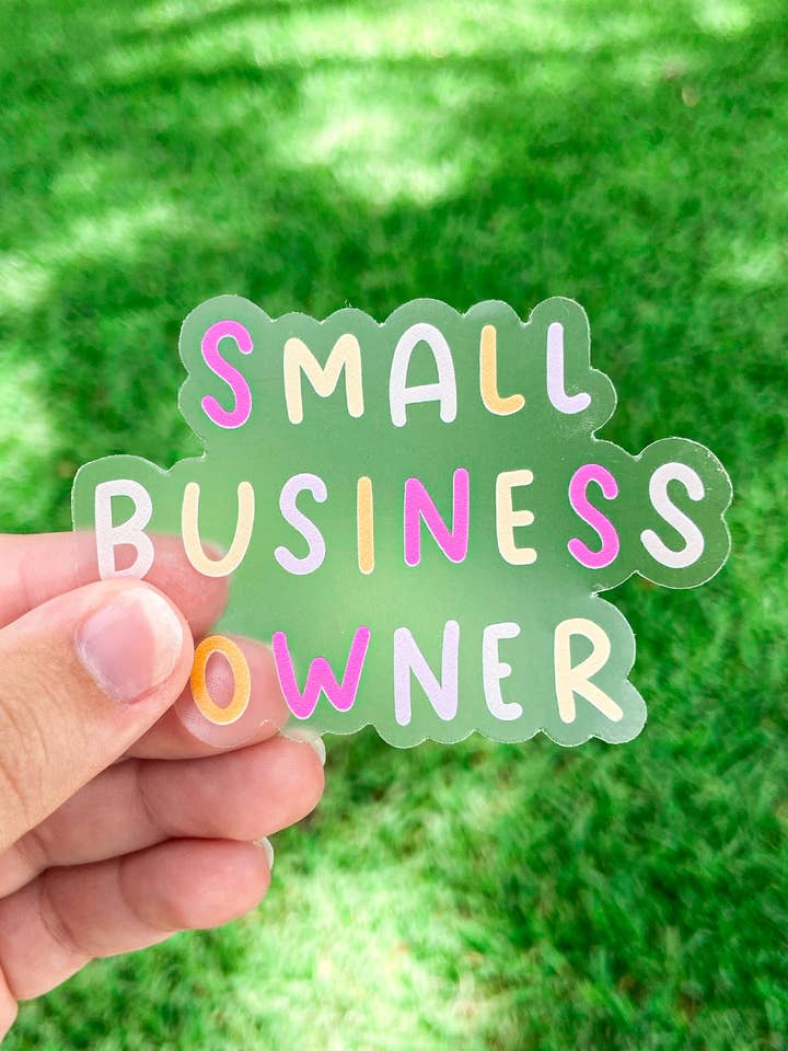 Adesivo trasparente per proprietario di piccole imprese per la vendita all'ingrosso da parte di Simply Maddie Lee