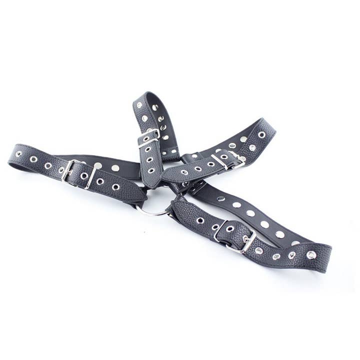 Plesur Body Products - Wholesale Sex Toy - Chest Harness - X-Cross PVC Vegan Leather