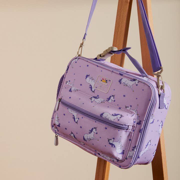 Kids Lunch Box Cooler | Purple Unicorn for wholesale on Faire