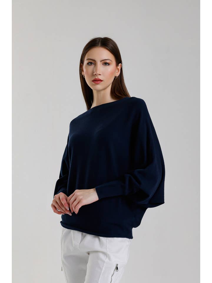 TINA Stephens Italy/Tees By Tina – Großhandel Strickpullover – Damen – Mylah Seriously Weicher Fledermaus-Pullover (BLS413)14