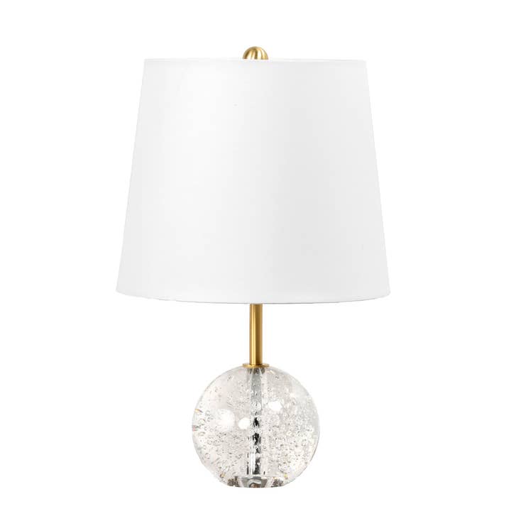 Lampe de table en cristal doré de 17 pouces pour la vente par nuLOOM