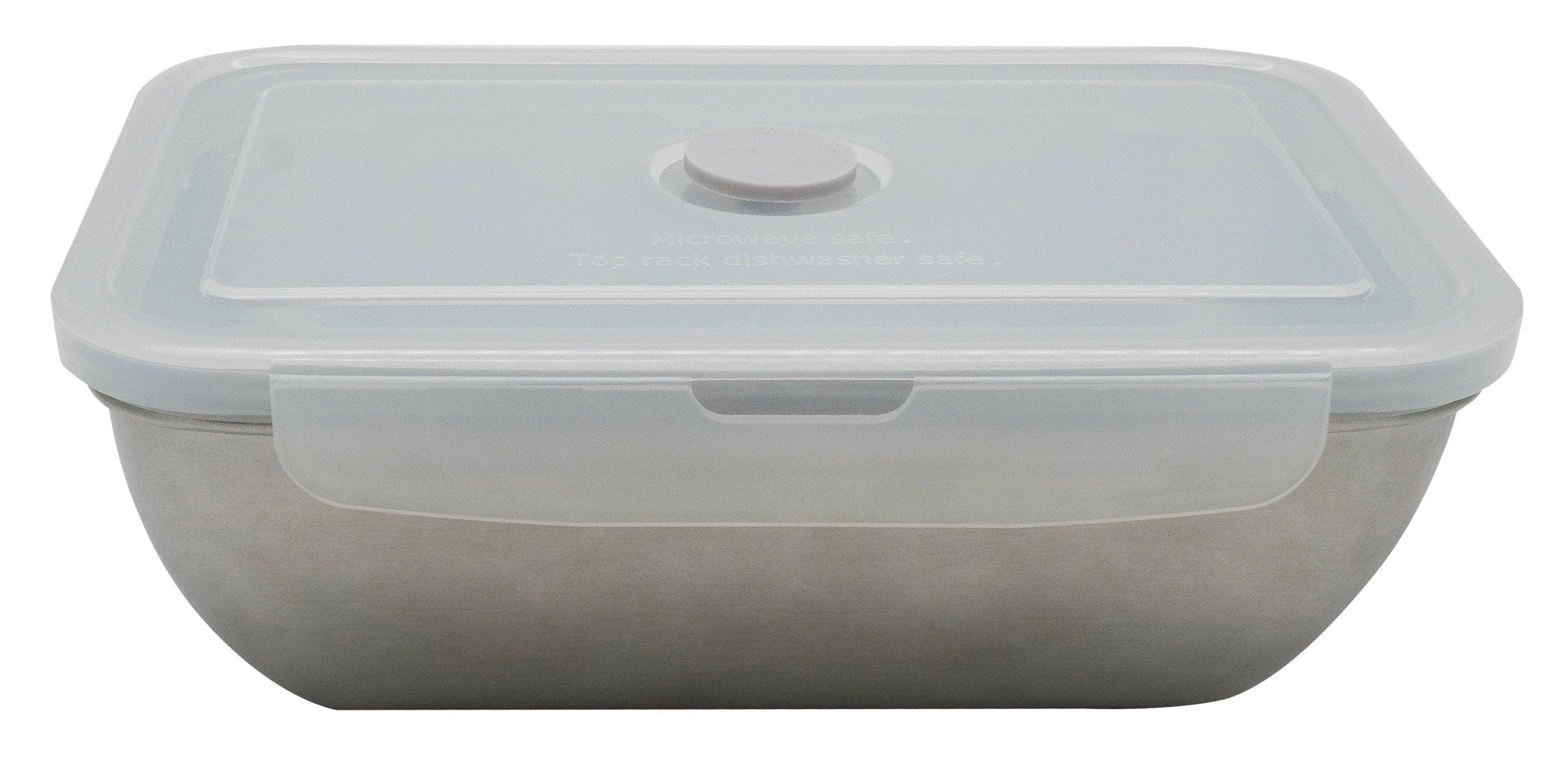 Fackelmann – wholesale Lunch bag/box – Stainless steel lunch box with clip lid 1000 ml Move2