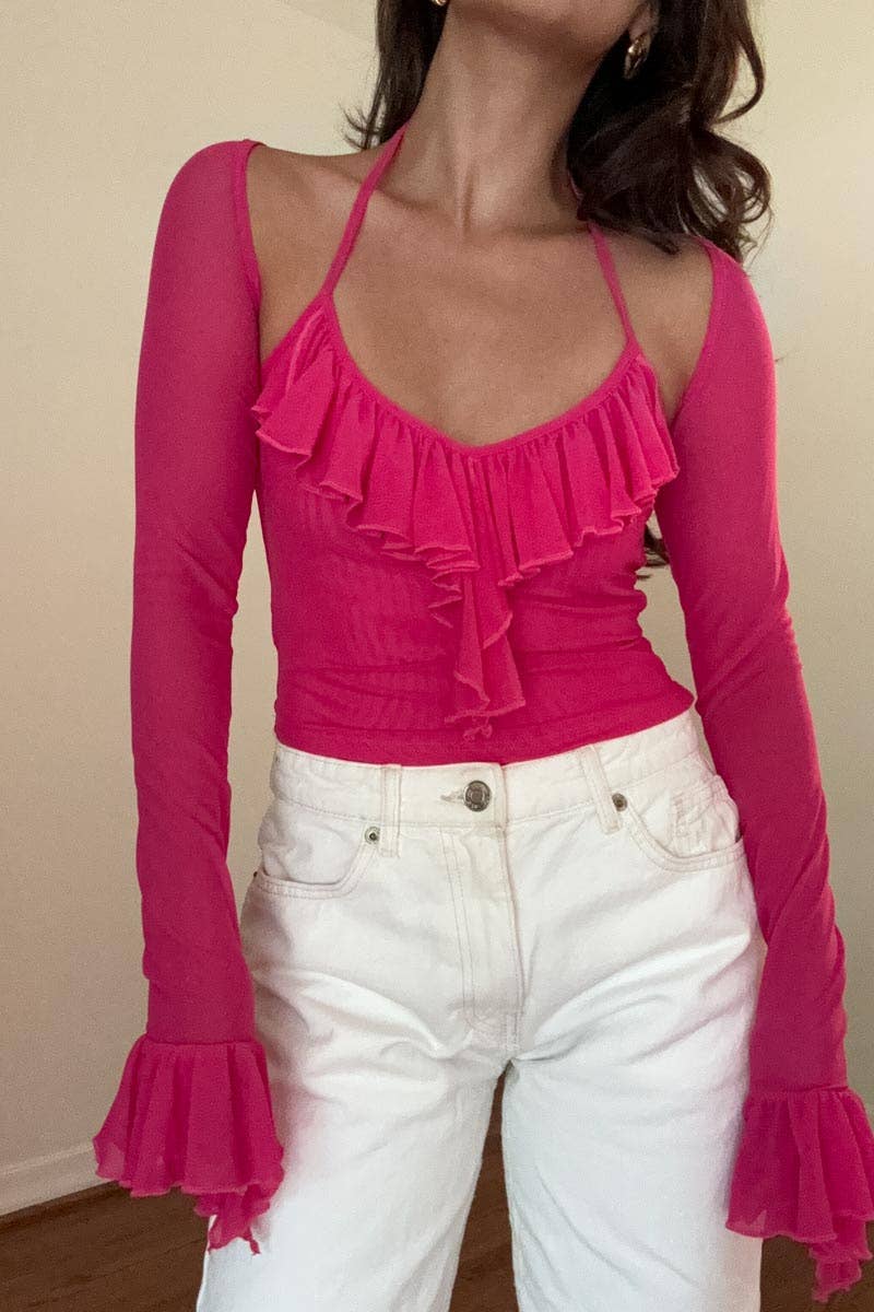 Salty – Blusa - Mulher por atacado – CROP TOP DE MANGA COMPRIDA4