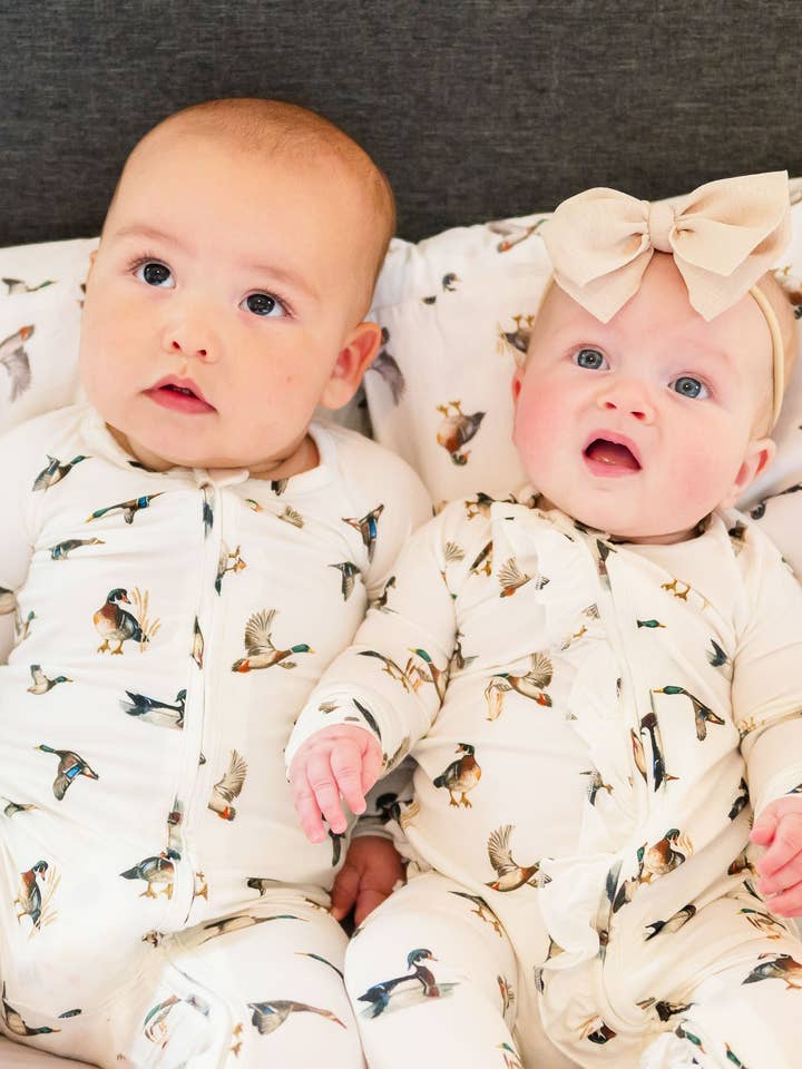 Diving Ducks - Convertible Zip Footies for wholesale by Saltwater Swaddles