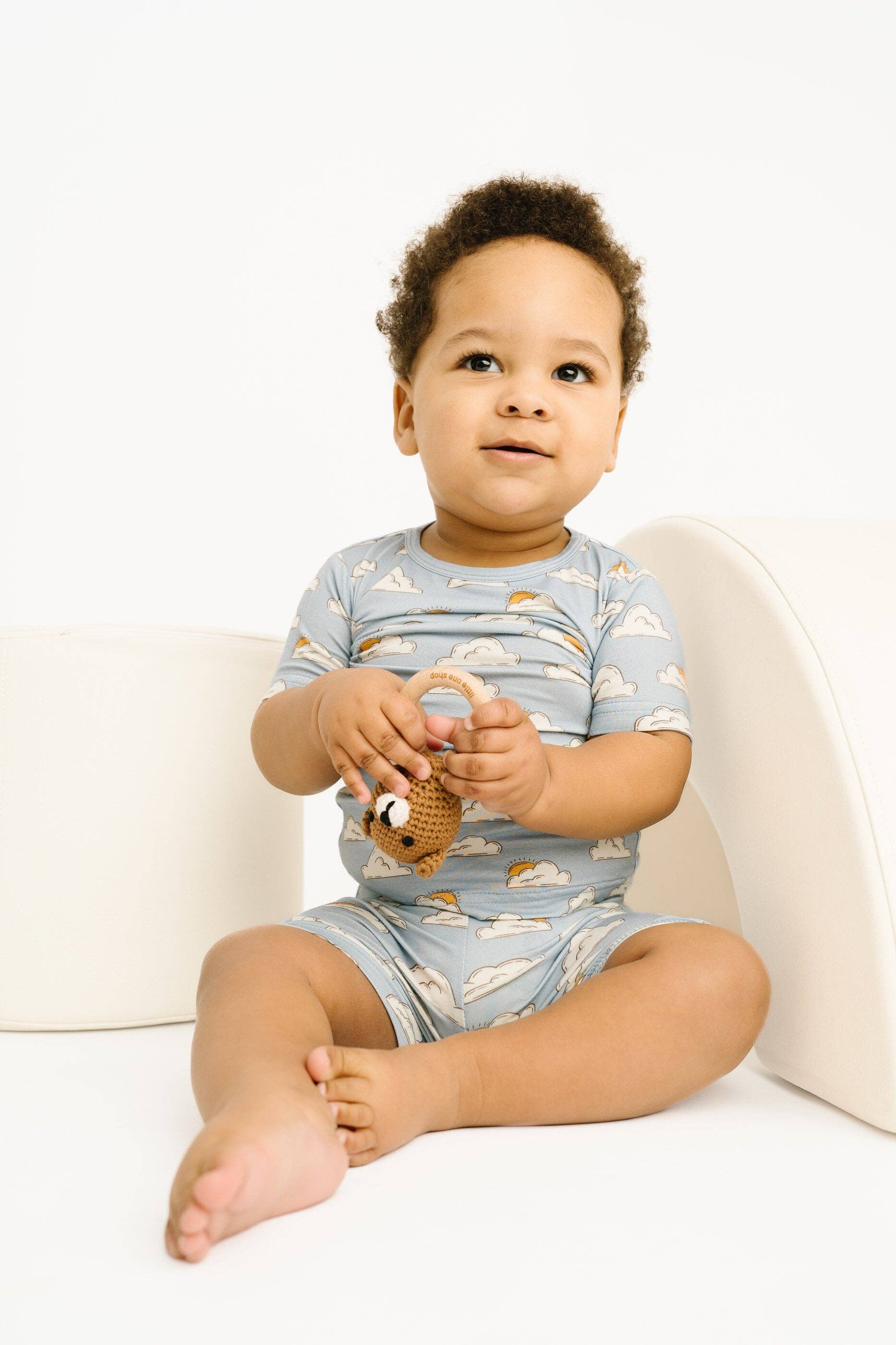 Little One Shop - Wholesale Sleepwear Set - Kids - Dreamy Skies Bamboo Shorts Set9