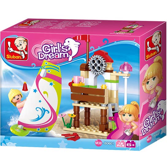 Sluban Europe BV - Wholesale Build-a-Toy - Kids - M38-B0601/Girl's Dream surf beach1