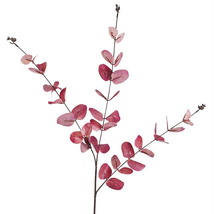 Artificial Foliage Pink Eucalyptus Foliage Stem 80cm for wholesale by Leaf Design UK LTD