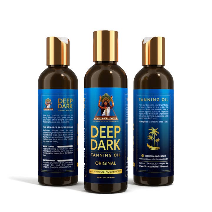 Belizean Bronze - Wholesale Tanning Oil - 2 oz. Travel Size Deep Dark Original Tanning Oil