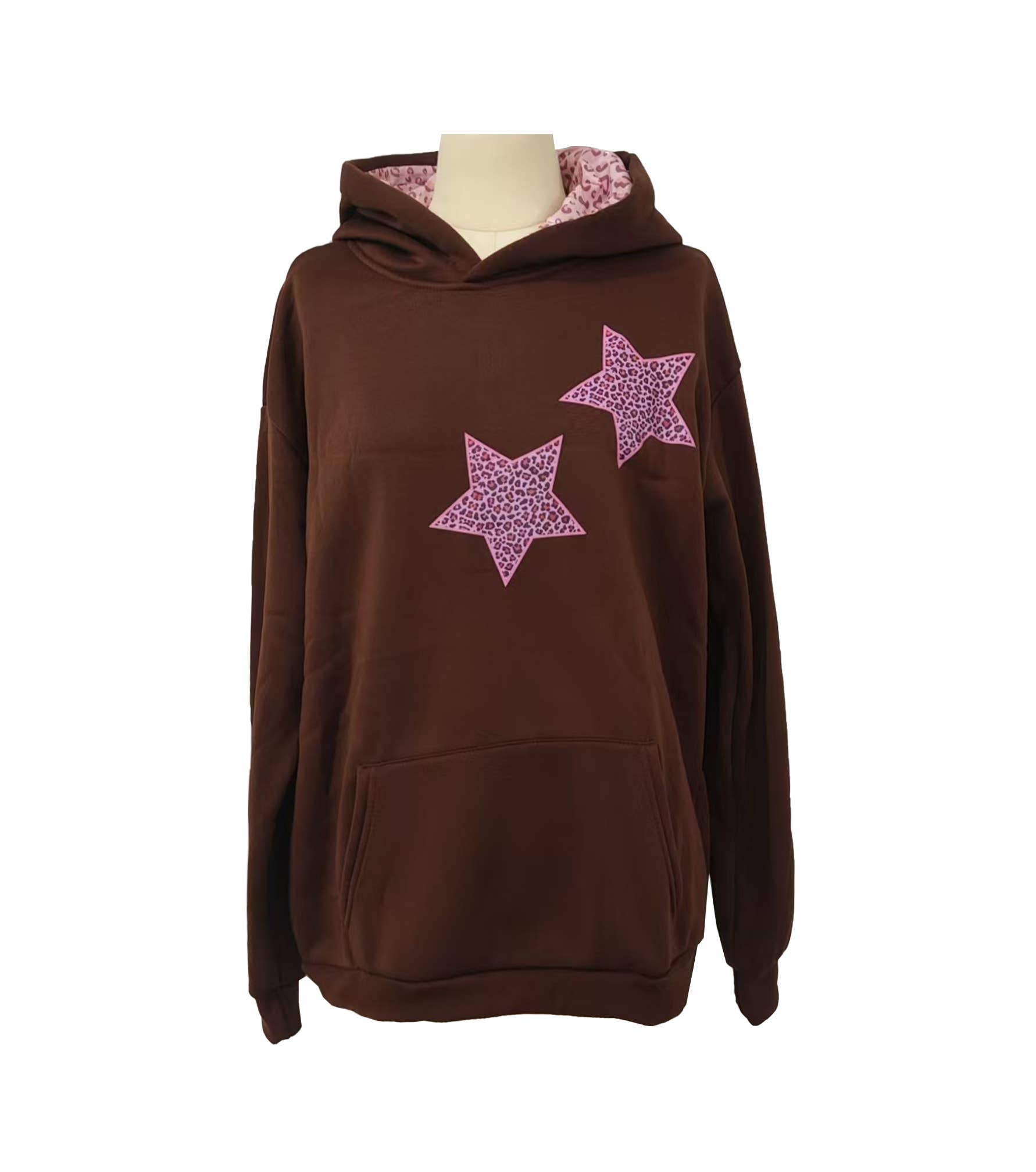 Rosa Clothing - Wholesale Hoodie - Women's - Pentagram Leopard Print Hooded Sweatshirt4