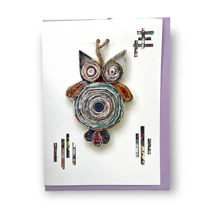 Ugle Ornament Kort for engroshandel hos Loving Nature