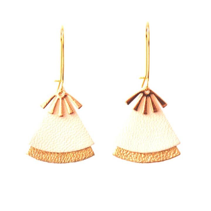 Boucles d'oreilles en cuir STELLA for wholesale by "By Nat M."