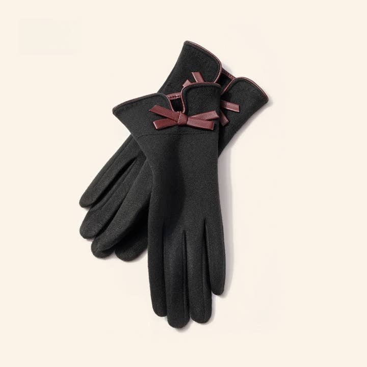 VividLux - Wholesale Gloves - Women's - Elegant Bow Warm Gloves1