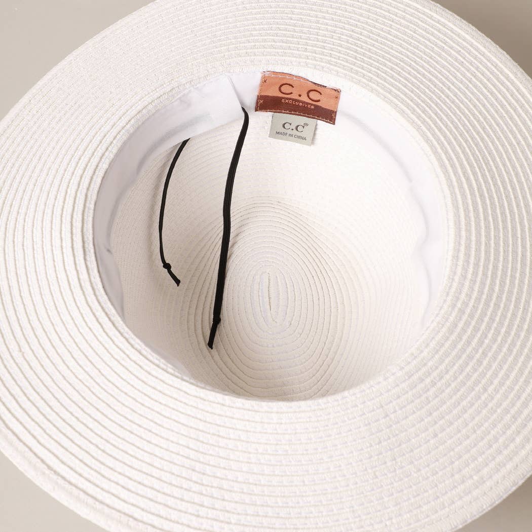 Fashion City - Wholesale Straw Hat - Women's - Paper Straw Panama Sun Hat8