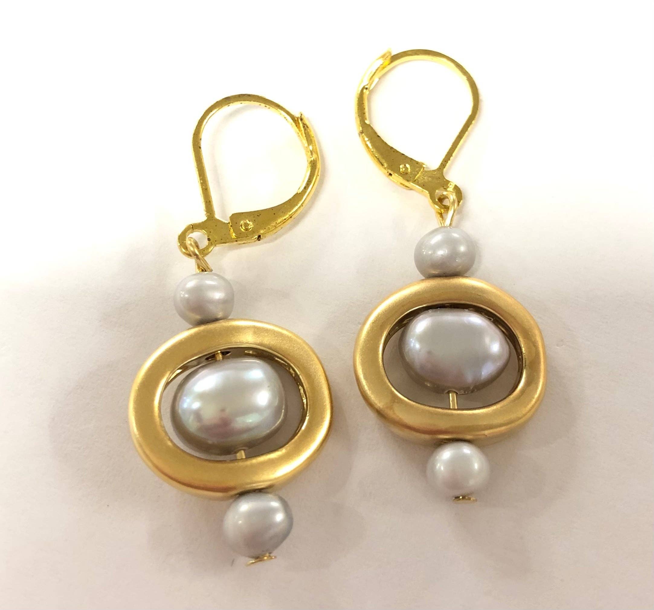 Studio G - Wholesale Dangle Earrings - #57E Brushed Bead Earring2