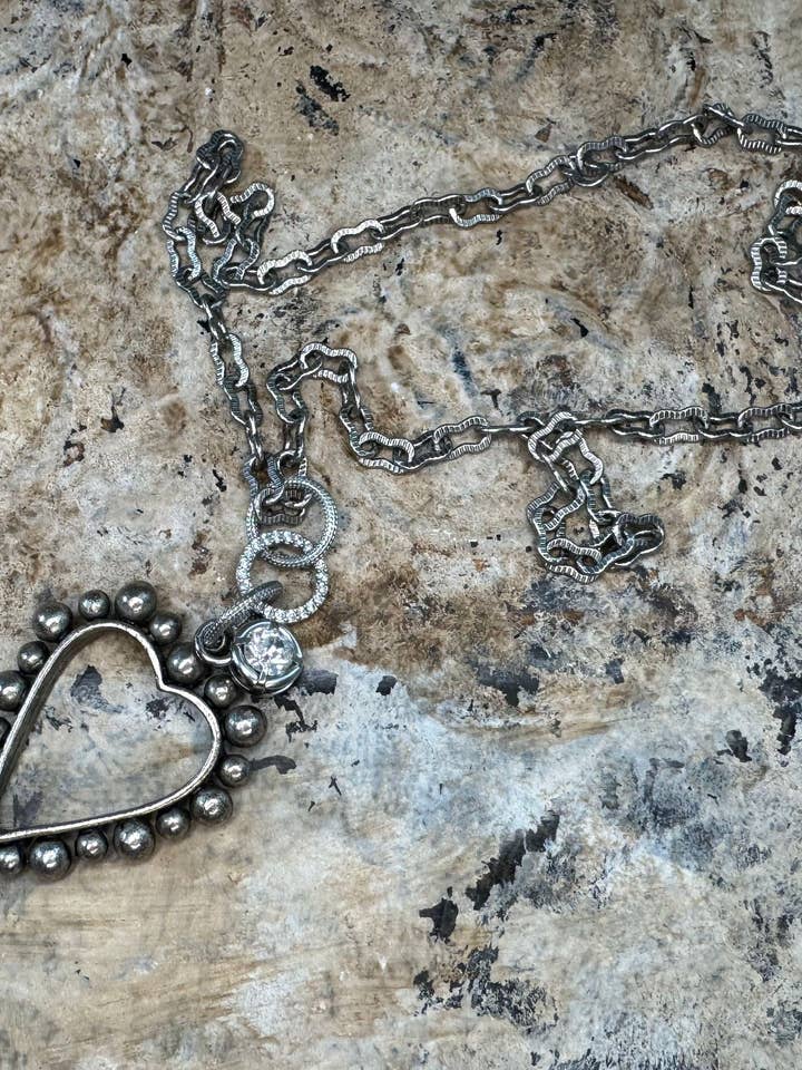 Wild Heart Open Pendant Necklace for wholesale by Loulu Designs