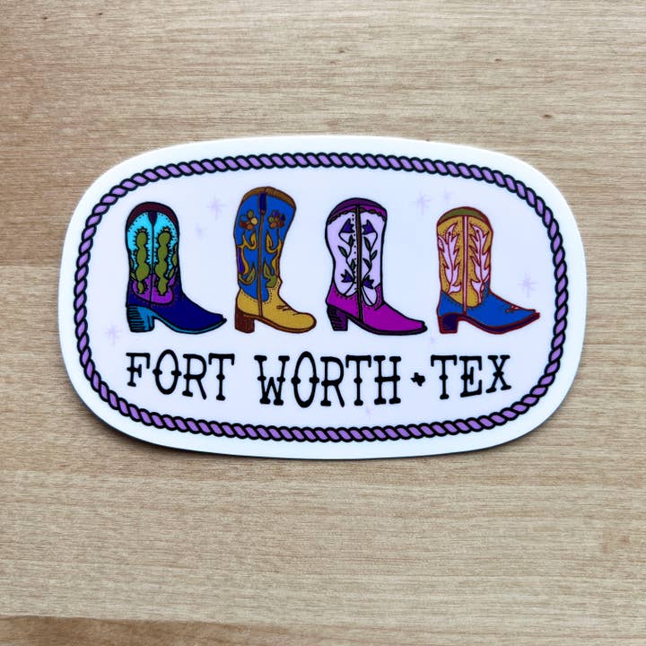 The Sticker Box | Texas Inspired Stickers & Magnets – Großhandel Aufkleber – Fort Worth Texas-Aufkleber, Cowboy-Souvenir, Western-Texas-Liebhaber1