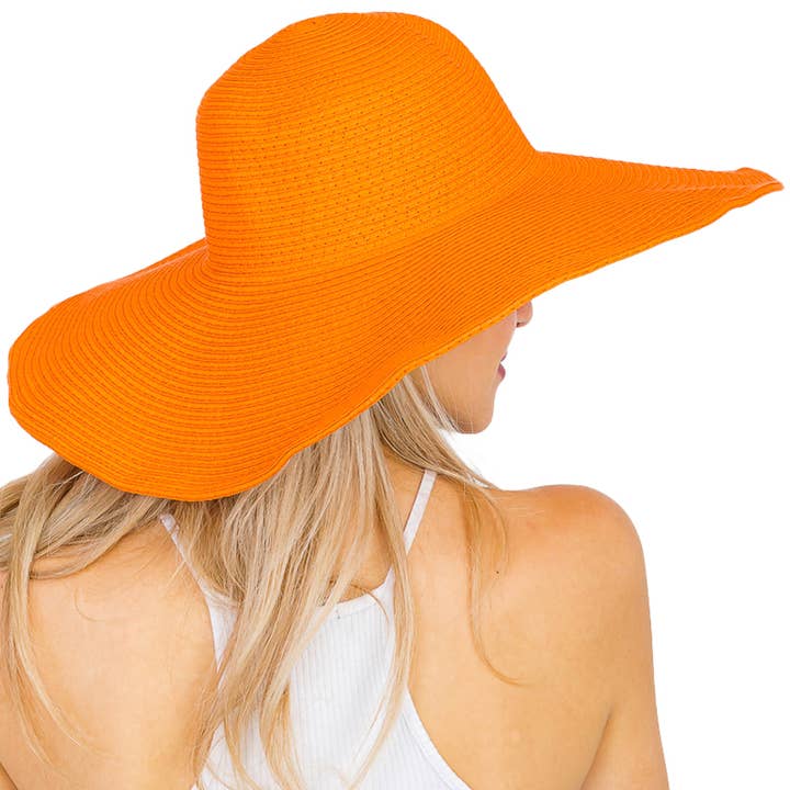 Cap Zone - Wholesale Straw Hat - Women's - Wire Brim Straw Beach Sun Hat38