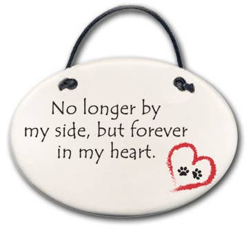 Decorazione commemorativa per animali domestici: "Non più al mio fianco, ma...» per la vendita all'ingrosso da parte di August Ceramics