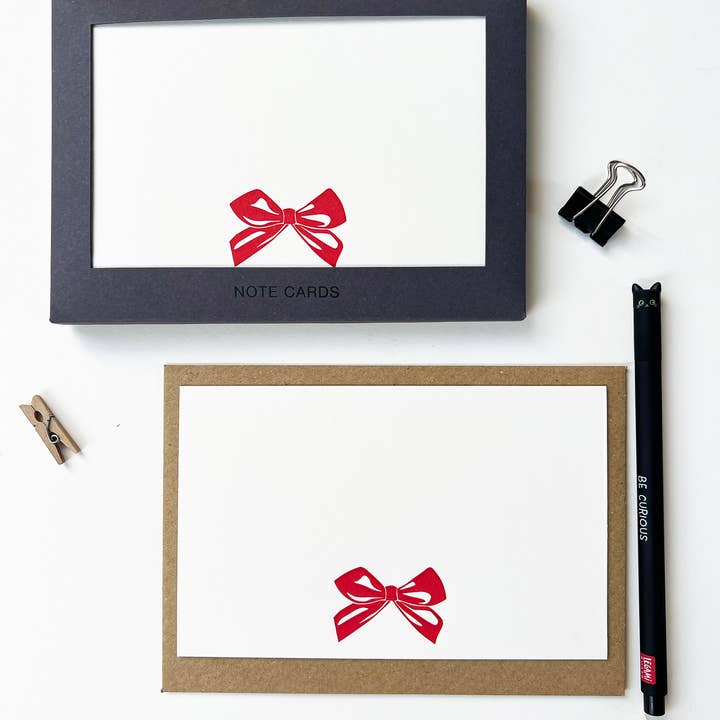 Penguin Ink – wholesale Stationery/notecard set – Bow Correspondence Notecard Set | Set of 101