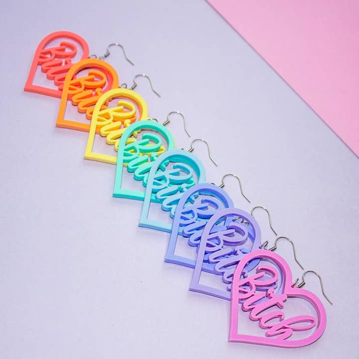 Kitsch Bitch Earrings Laser Cut Acrylic for wholesale by Kitschy
