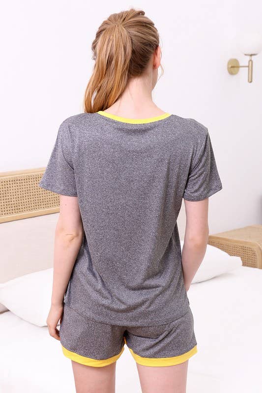 NINEXIS - Wholesale Sleepwear Set - Women's - CWSPJ031_SHORT SLEEVE TOP WITH SHORTS PAJAMA SET8