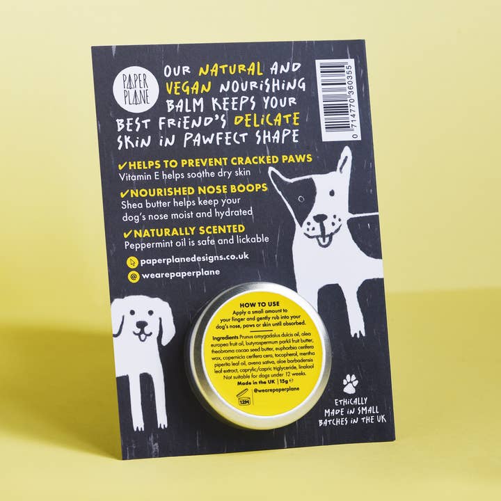 Paper Plane – wholesale Pet balm – Dog – Bork Nose and Paw Balm for Dogs