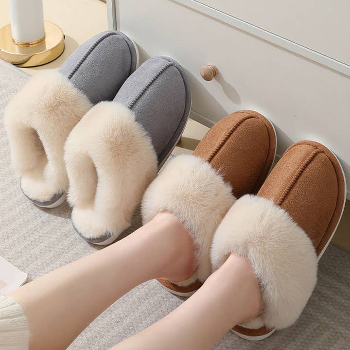 ACCITY - Wholesale Slippers - Women's - Fluffy Cozy Warm Soft House Slippers_CWSHS0253