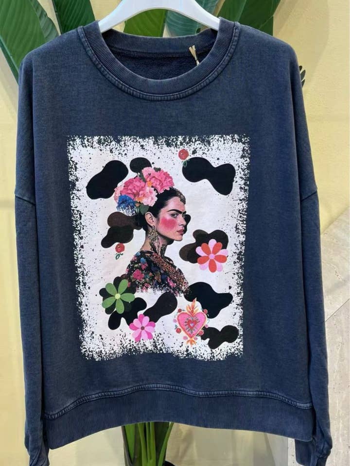 SWEET MAGIC MODA Y COMPLEMENTOS - Wholesale Graphic Sweatshirt - Women's - BASIC SWEATSHIRTS WITH COTTON PRINTS1