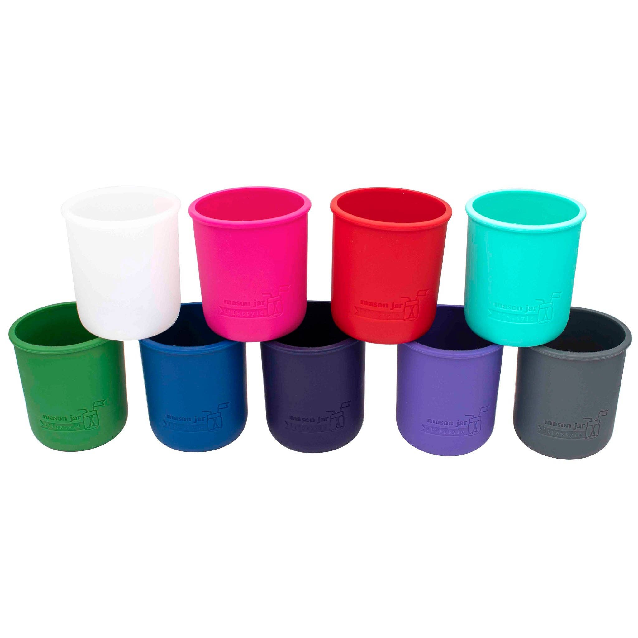 Mason Jar Lifestyle - Vente Housses de boisson - Manchon en silicone pour bocaux Mason à large ouverture de 16 oz6
