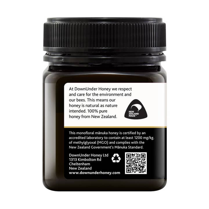 Downunder Honey – wholesale Honung – UMF 25+ Manukahonung (MGO 1200+) 250 g2