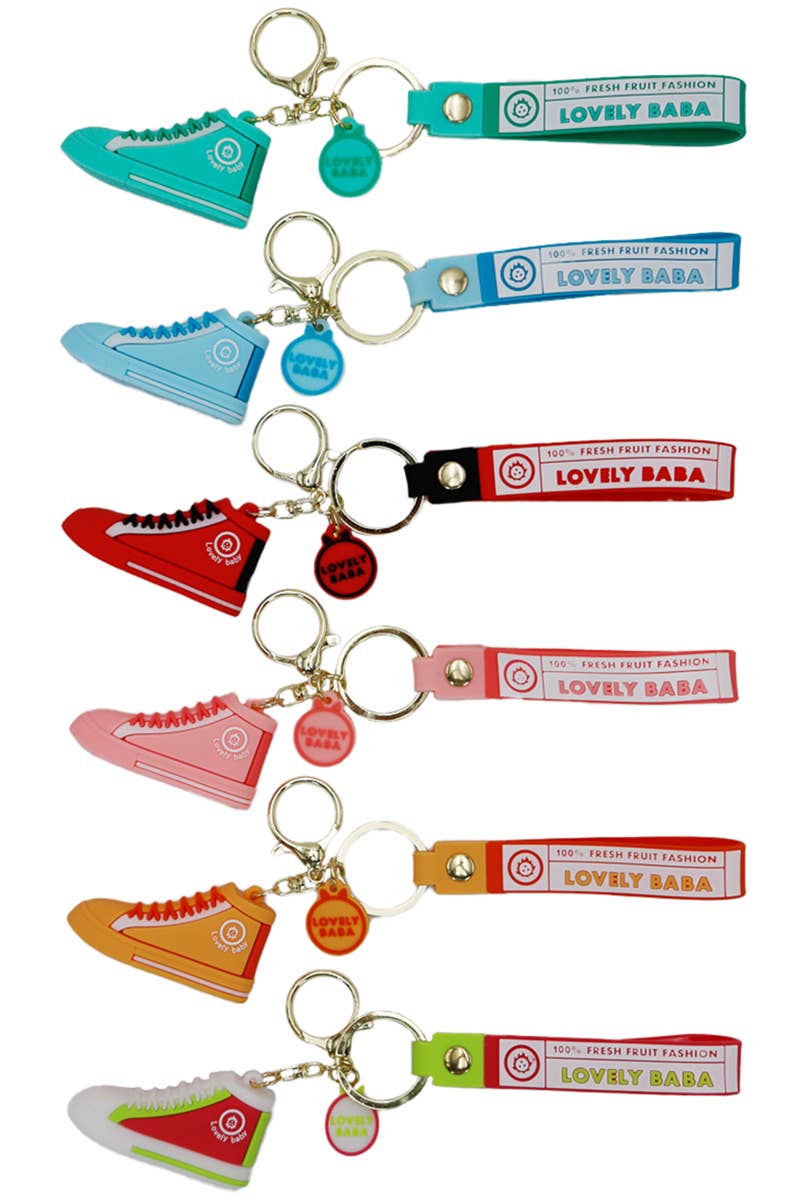 Cap Zone - Wholesale Keychain - Women's - Fruity High-Top Sneakers 3D Silicone Key Chain0