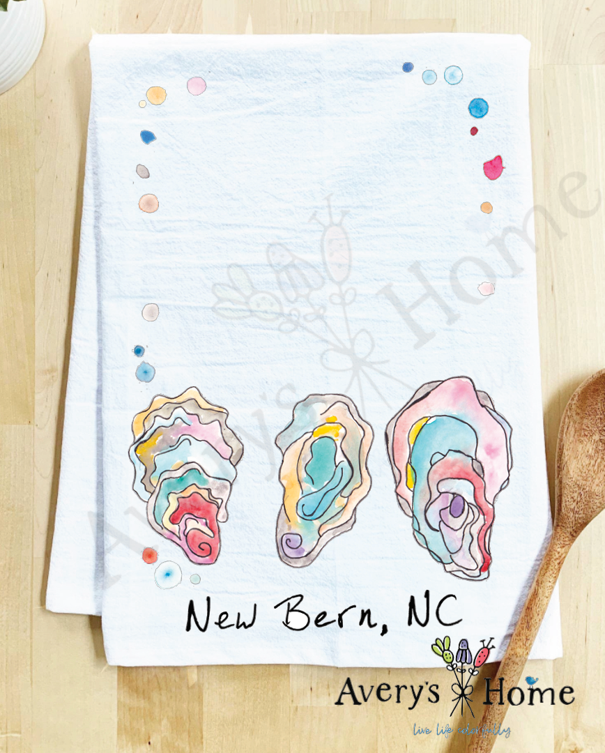 Avery's Home - Vente Torchons - Torchon Personnalisable Souvenir Océan Coquilles d'Huître22