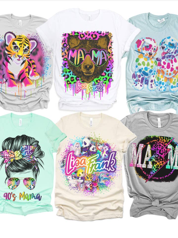 Par.tees by Party On! - Wholesale Screen Printed T-Shirt - Women's - 90s Retro Lisa Frank Bright Vintage Nostalgic Graphic Tee1