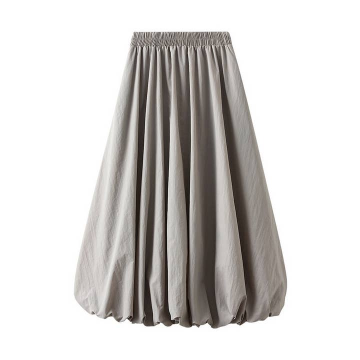 ACCITY - Wholesale Skirt - Women's - High-Waist Slim Fit Balloon Midi Skirt_CWBMS0367