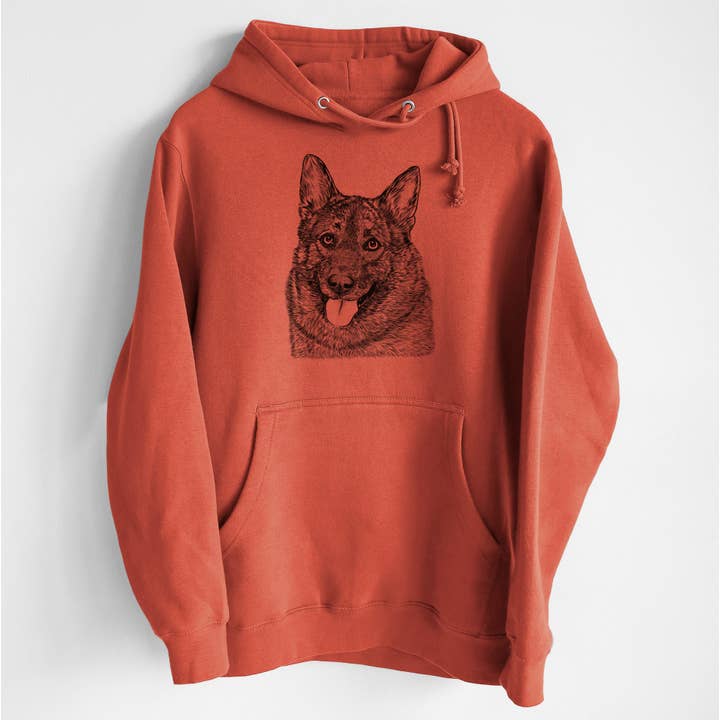 Kasia the Norwegian Elkhound- Heavyweight Fleece Hoodie for wholesale by Inkopious