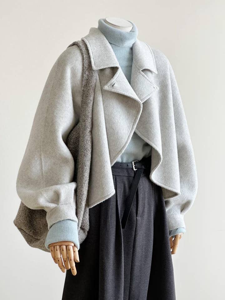 Floral Short Ruffle Wool Jacket for wholesale by Loom & Line