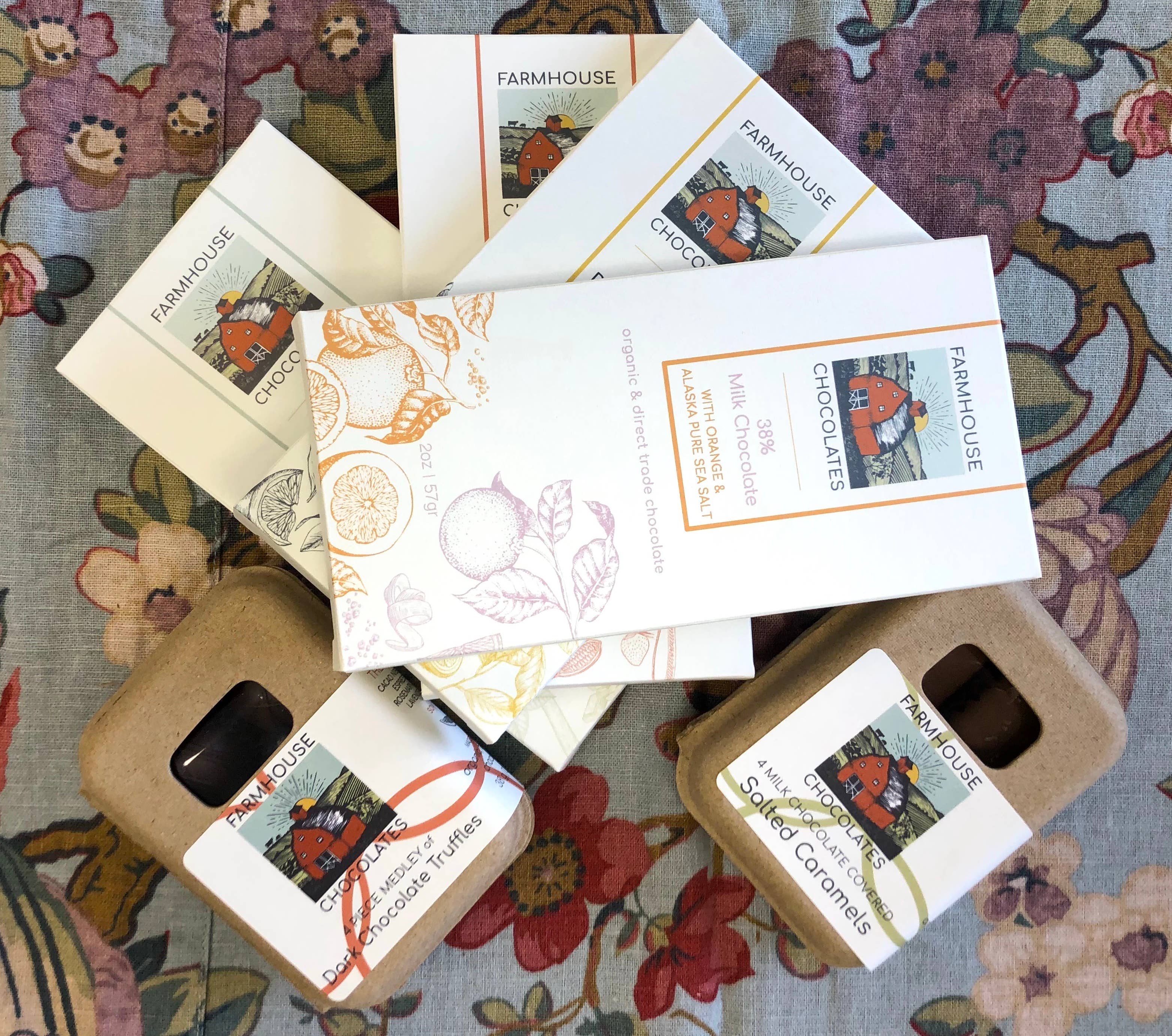 Farmhouse Chocolates - Wholesale Chocolate Covered Sweets - 4 Piece Milk Chocolate Covered Salted Caramels7