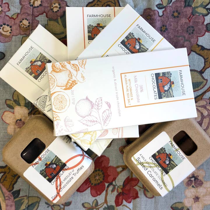 Farmhouse Chocolates - Wholesale Chocolate Covered Sweets - 4 Piece Milk Chocolate Covered Salted Caramels7