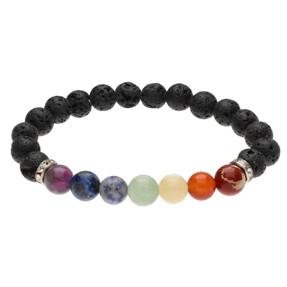 Vives de la Cortada S.L - Wholesale Armband met gebedskralen - Lava- en Chakra-armband 8mm0
