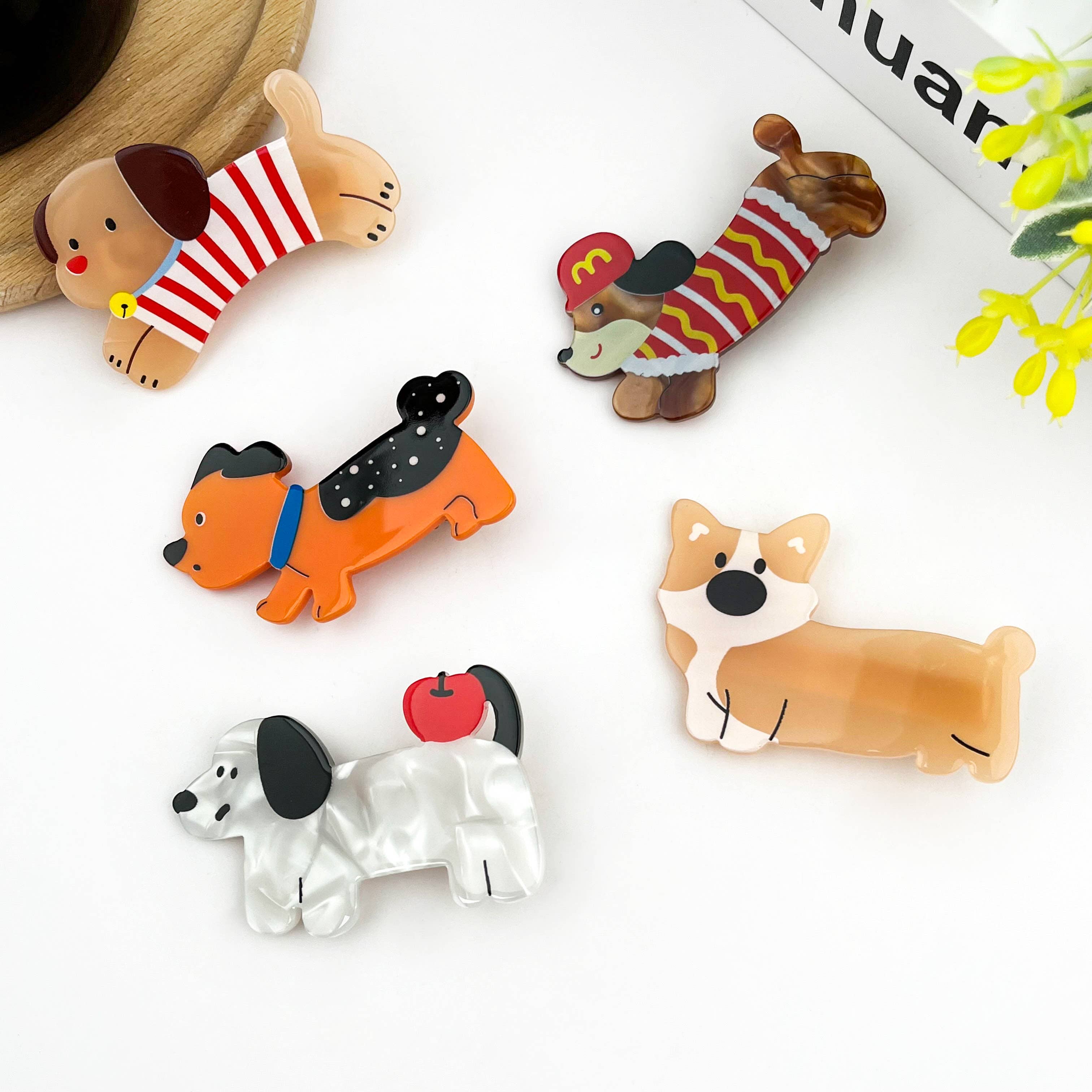 TheDivaSoap - Vente Pince à cheveux – femme - Barrette à cheveux chiot, barrette à cheveux animal mignon.11