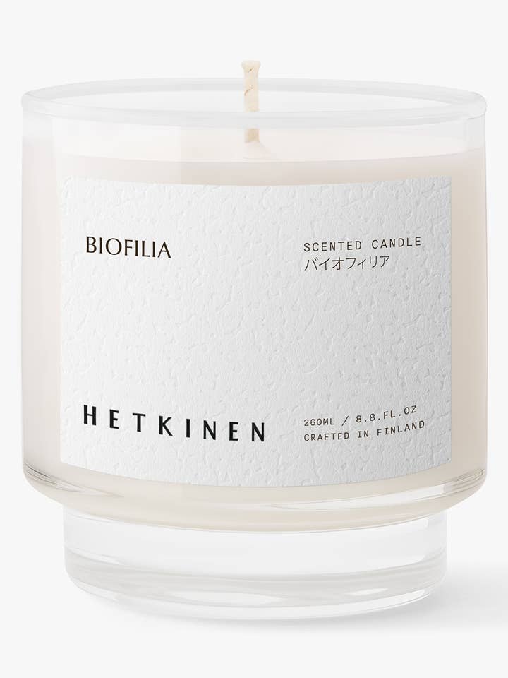 Candela Profumata Biofilia, Stoppino in Cotone per la vendita all'ingrosso da parte di Hetkinen