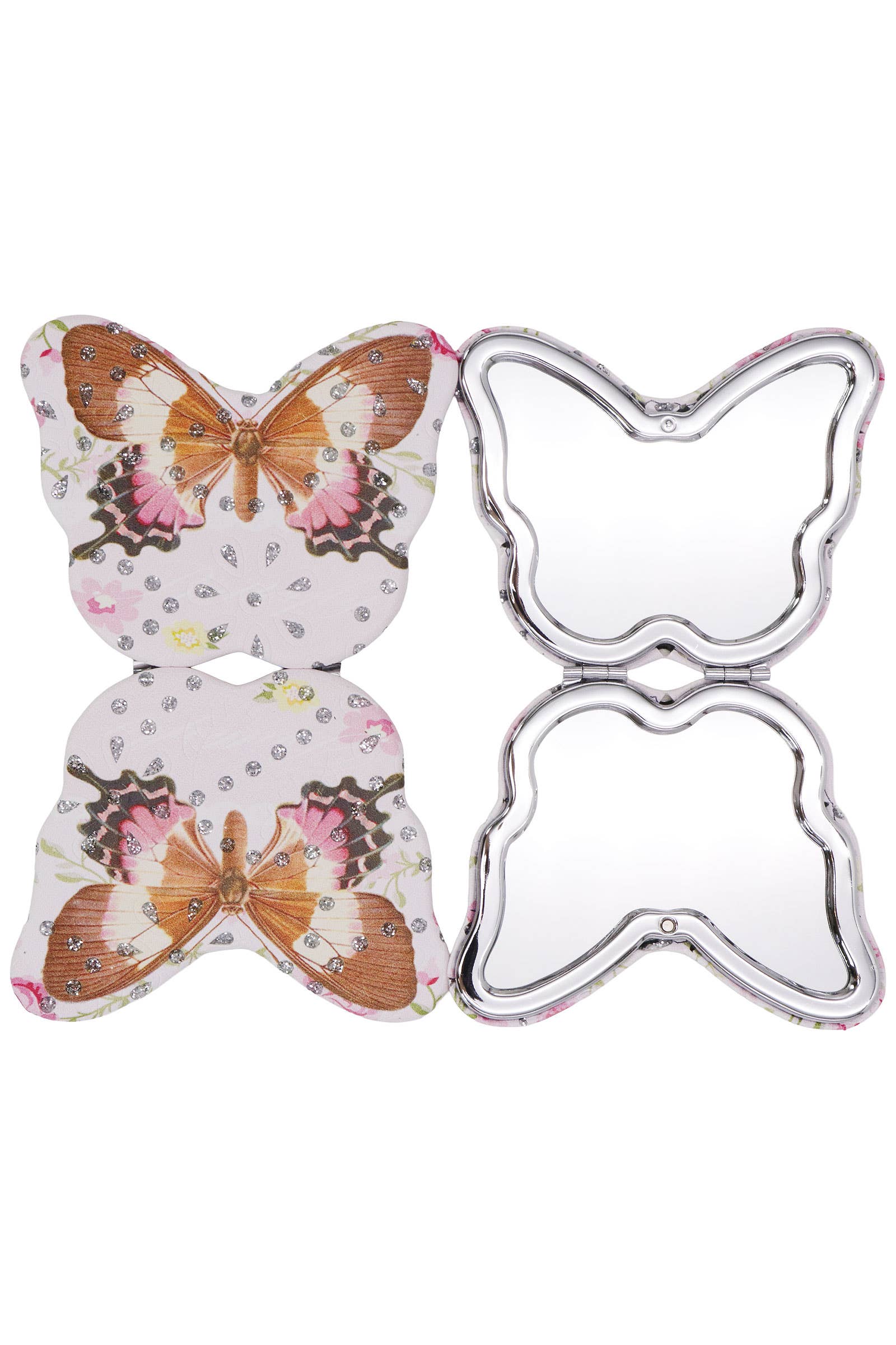 SORTIDAS Espelho Compacto Cosmético Floral Borboleta - 12 unid. para venda a revendedores na Faire11