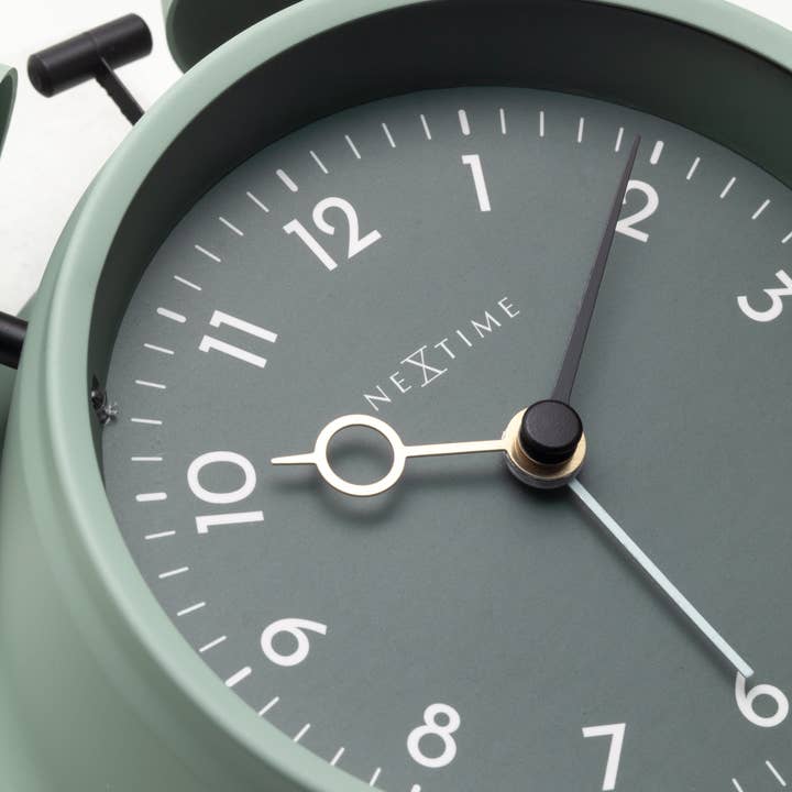 NeXtime - Wholesale Alarm Clock - Alarm Clock 12 x 14 x 6cm-Metal-NeXtime "Golden Hour"10