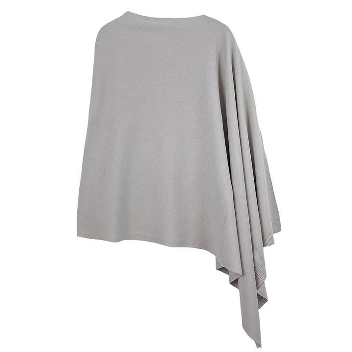 Fashion City - Wholesale Poncho - Women's - Light Tone Solid Diamond Shape Scarf Poncho