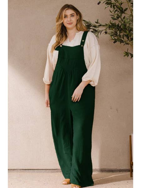 Oddi - Wholesale Jumpsuit - Women's - Plus Solid Button Sling Jumpsuit16